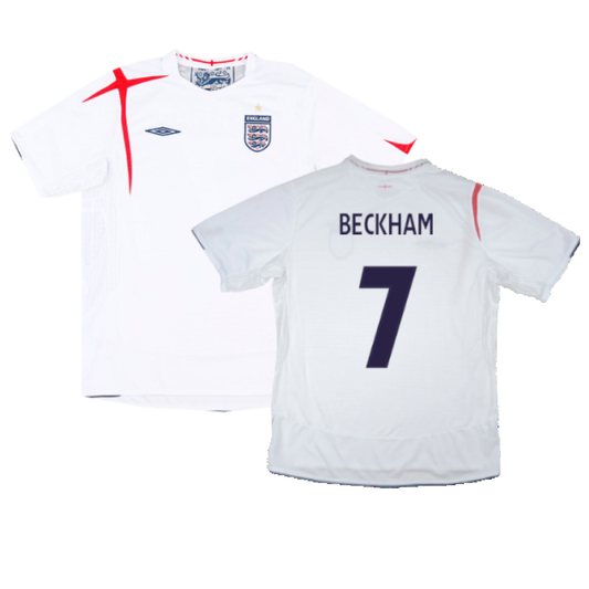 England 2005-07 Home Shirt (XL) (Excellent) (BECKHAM 7)_0