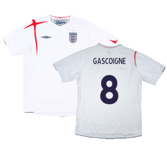 England 2005-07 Home Shirt (XL) (Good) (GASCOIGNE 8)