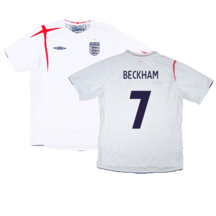 England 2005-07 Home Shirt (XL) (Mint) (BECKHAM 7)