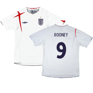 England 2005-2007 Home Shirt (M) (Excellent) (Excellent) (ROONEY 9)_0