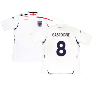 England 2007-09 Home Shirt (2XL) (Excellent) (GASCOIGNE 8)_0