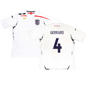 England 2007-09 Home Shirt (2XL) (Excellent) (GERRARD 4)_0