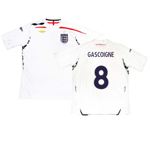 England 2007-09 Home Shirt (Excellent) (GASCOIGNE 8)_0