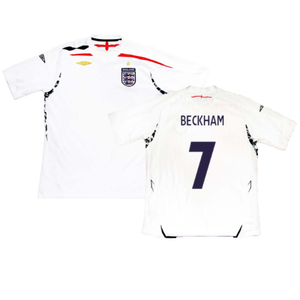 England 2007-09 Home Shirt (M) (Very Good) (BECKHAM 7)_0