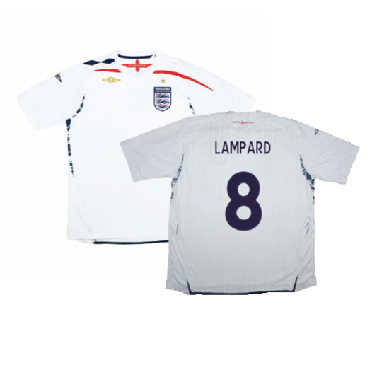 England 2007-09 Home Shirt (S) (Fair) (LAMPARD 8)_0
