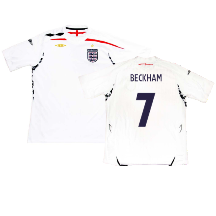 England 2007-09 Home Shirt (Very Good) (BECKHAM 7)