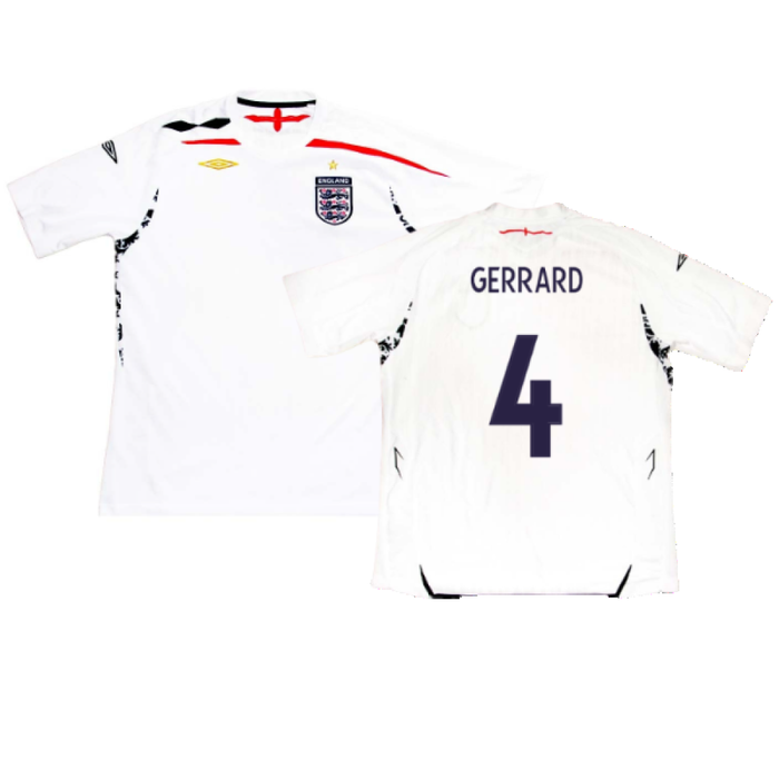 England 2007-09 Home Shirt (Very Good) (GERRARD 4)