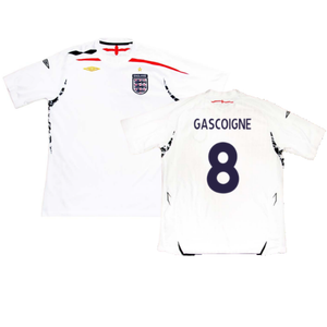 England 2007-09 Home Shirt (XL) (Excellent) (GASCOIGNE 8)_0