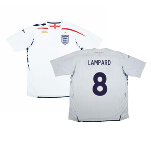 England 2007-09 Home Shirt (XL) (Very Good) (LAMPARD 8)_0