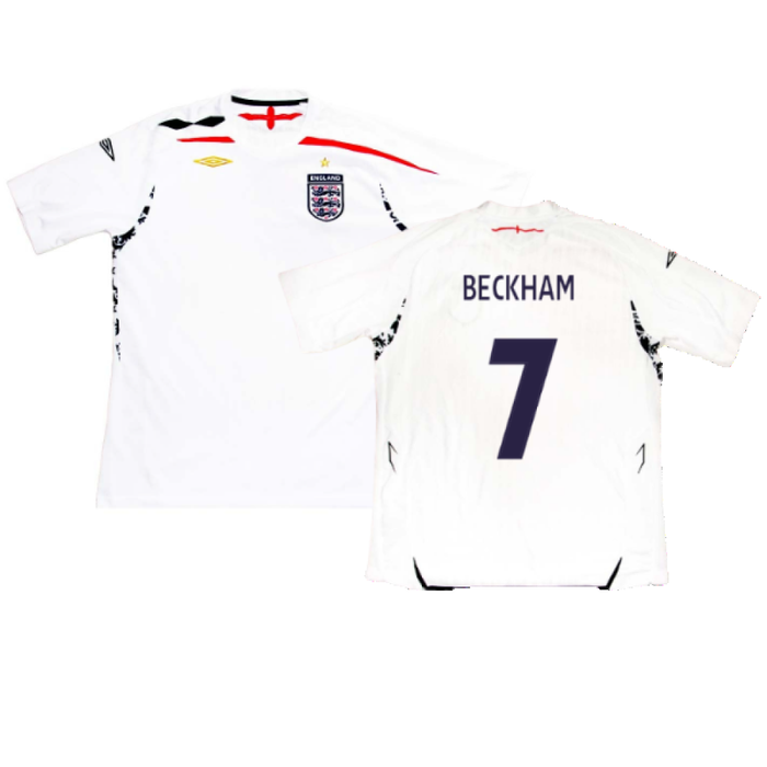 England 2007-09 Home Shirt (XXL) (Fair) (BECKHAM 7)