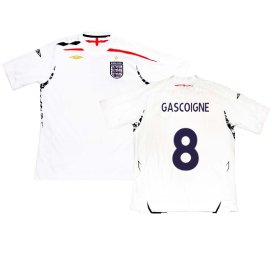 England 2007-2009 Home Shirt (L) (Very Good) (GASCOIGNE 8)_0