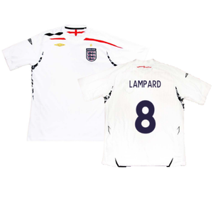 England 2007-2009 Home Shirt (L) (Very Good) (LAMPARD 8)_0