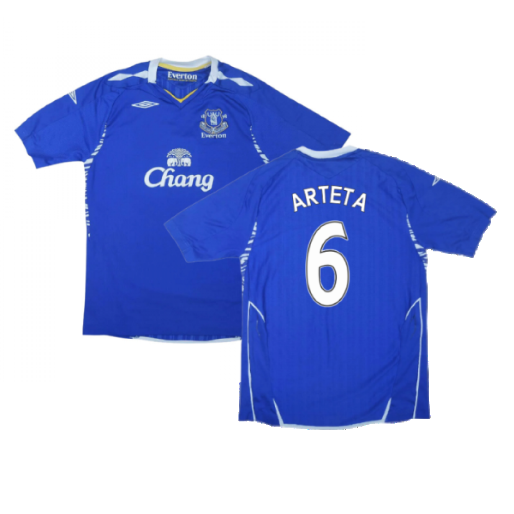 Everton 2007-08 Home Shirt ((Excellent) S) (Arteta 6)_0