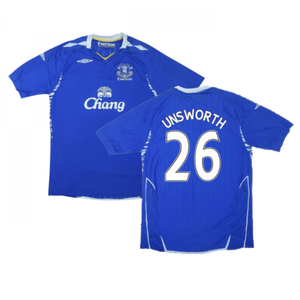 Everton 2007-08 Home Shirt ((Excellent) S) (UNSWORTH 26)_0