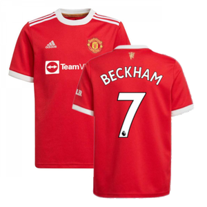 Man Utd 2021-2022 Home Shirt (Kids) (BECKHAM 7)_0