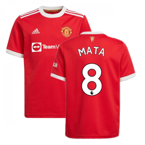 Man Utd 2021-2022 Home Shirt (Kids) (MATA 8)_0