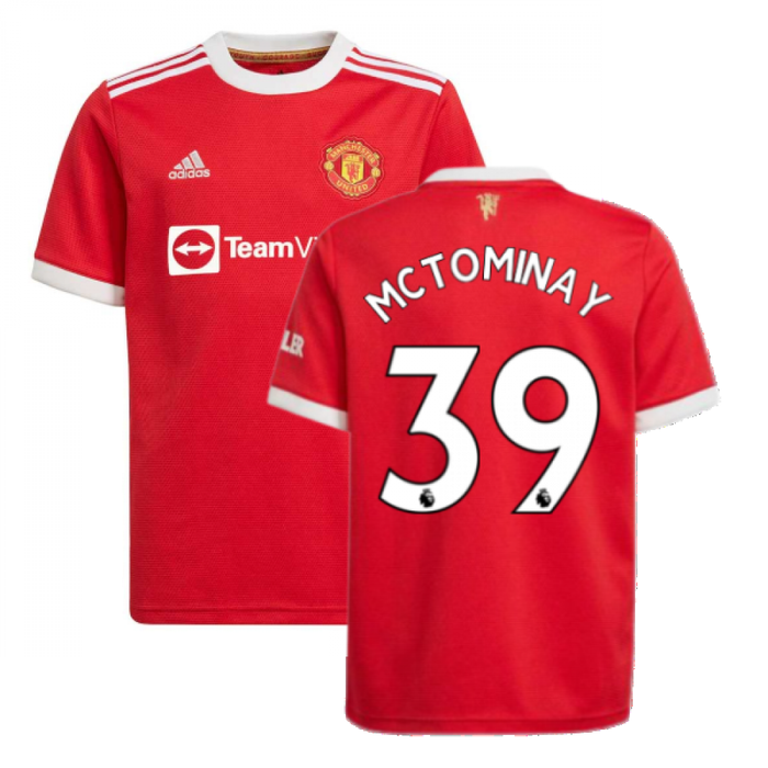 Man Utd 2021-2022 Home Shirt (Kids) (McTOMINAY 39)