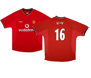 Manchester United 2000-02 Home Shirt ((Very Good) XL) (KEANE 16)_0