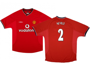 Manchester United 2000-02 Home Shirt ((Very Good) XL) (NEVILLE 2)_0