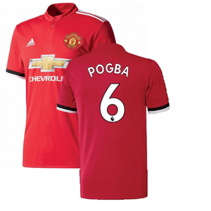 Manchester United 2017-18 Home Shirt ((Excellent) S) (Pogba 6)_0