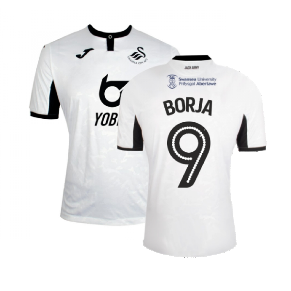 Swansea City 2019-20 Home Shirt ((Good) M) (Borja 9)_0
