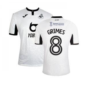 Swansea City 2019-20 Home Shirt ((Good) M) (Grimes 8)_0