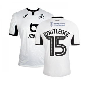 Swansea City 2019-20 Home Shirt ((Good) M) (Routledge 15)_0