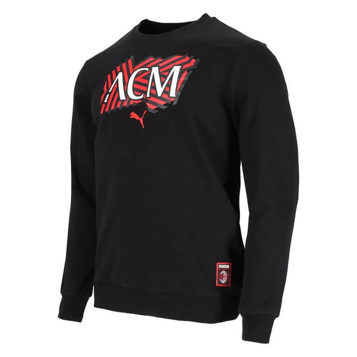 2021-2022 AC Milan FtblCore Crew Sweat (Black)