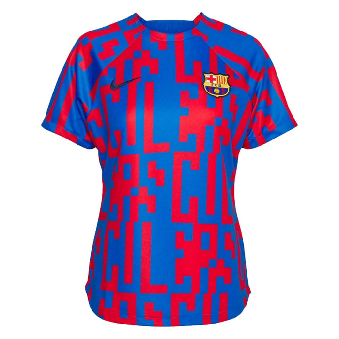 2022-2023 Barcelona Pre-Match Training Shirt (Blue) - Ladies