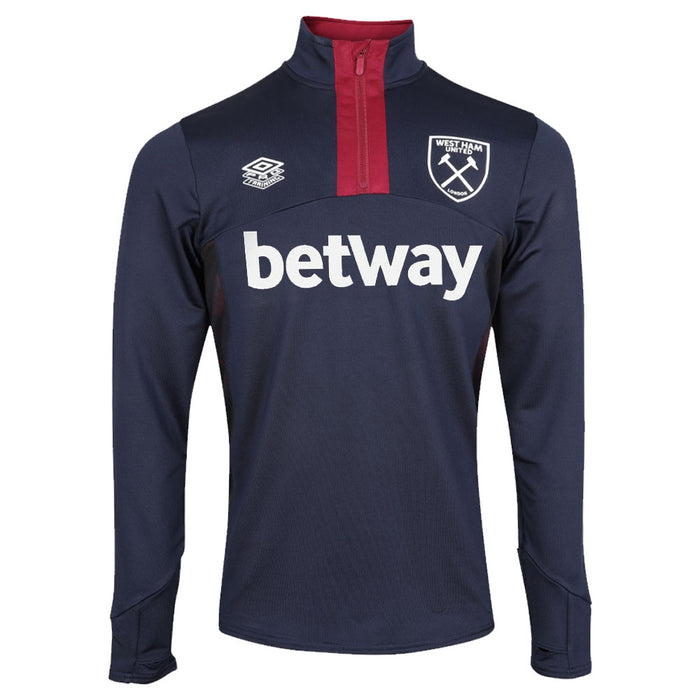 2022-2023 West Ham Quarter Zip Top - Dark Navy