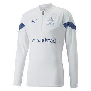 2022-2023 Marseille Half Zip Training Top (White)_0