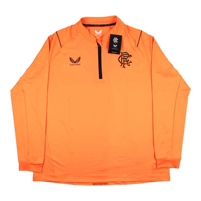 2022-2023 Rangers Quarter Zip midlayer (Orange)