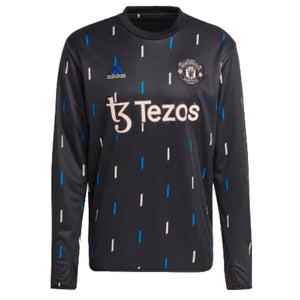 2022-2023 Man Utd Pre-Match Warm Top (Black)_0