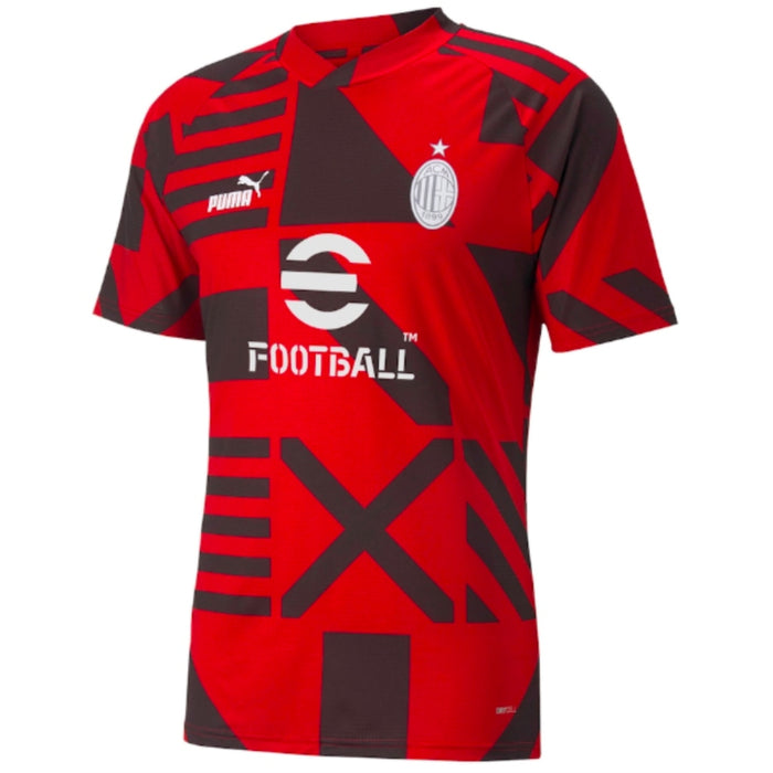 2022-2023 AC Milan Pre-Match Jersey (Black-Red) - Kids