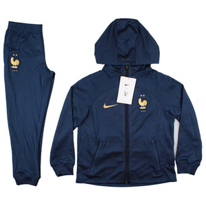 2022-2023 France Dri-Fit Hooded Football Tracksuit (Kids)_0