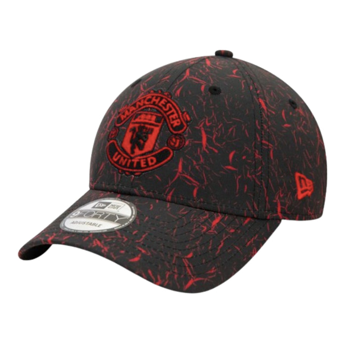 Manchester United AOP 9FORTY Crinkle Cap (Black-Scarlet)