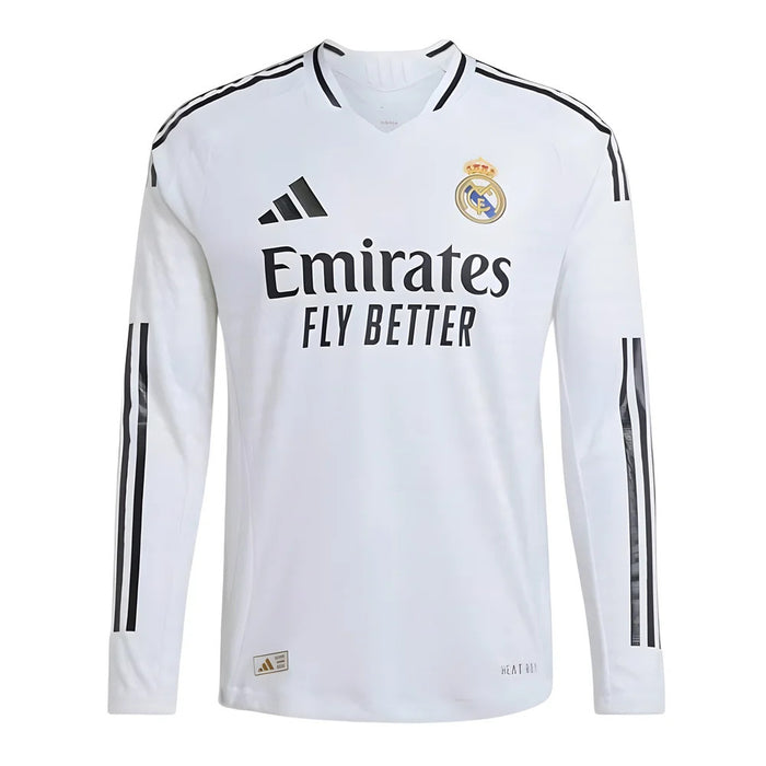 2024-2025 Real Madrid Authentic Long Sleeve Home Shirt