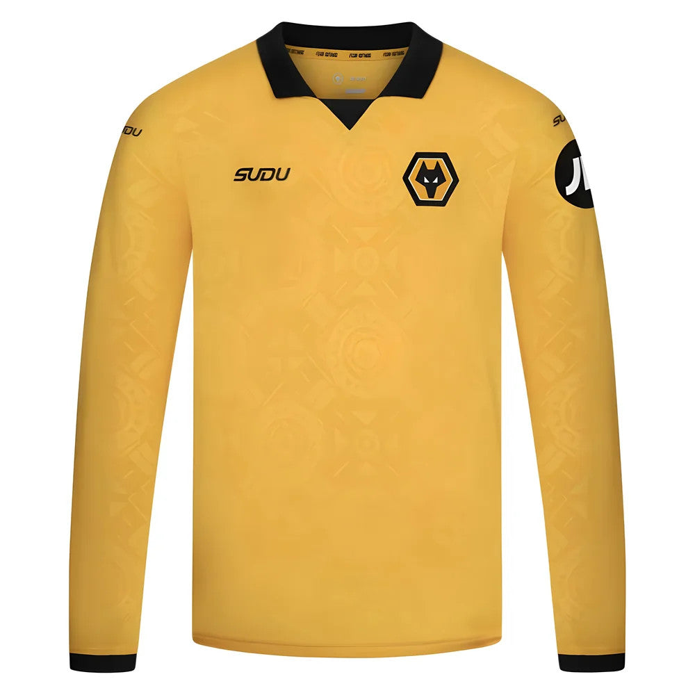 2025-2026 Wolves Long Sleeve Home Shirt - Kids_0