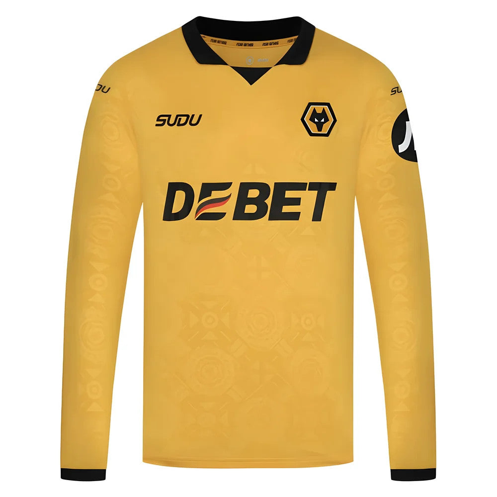 2025-2026 Wolves Long Sleeve Home Shirt_0