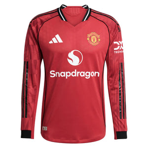 2025-2026 Man Utd Authentic Long Sleeve Home Shirt_0