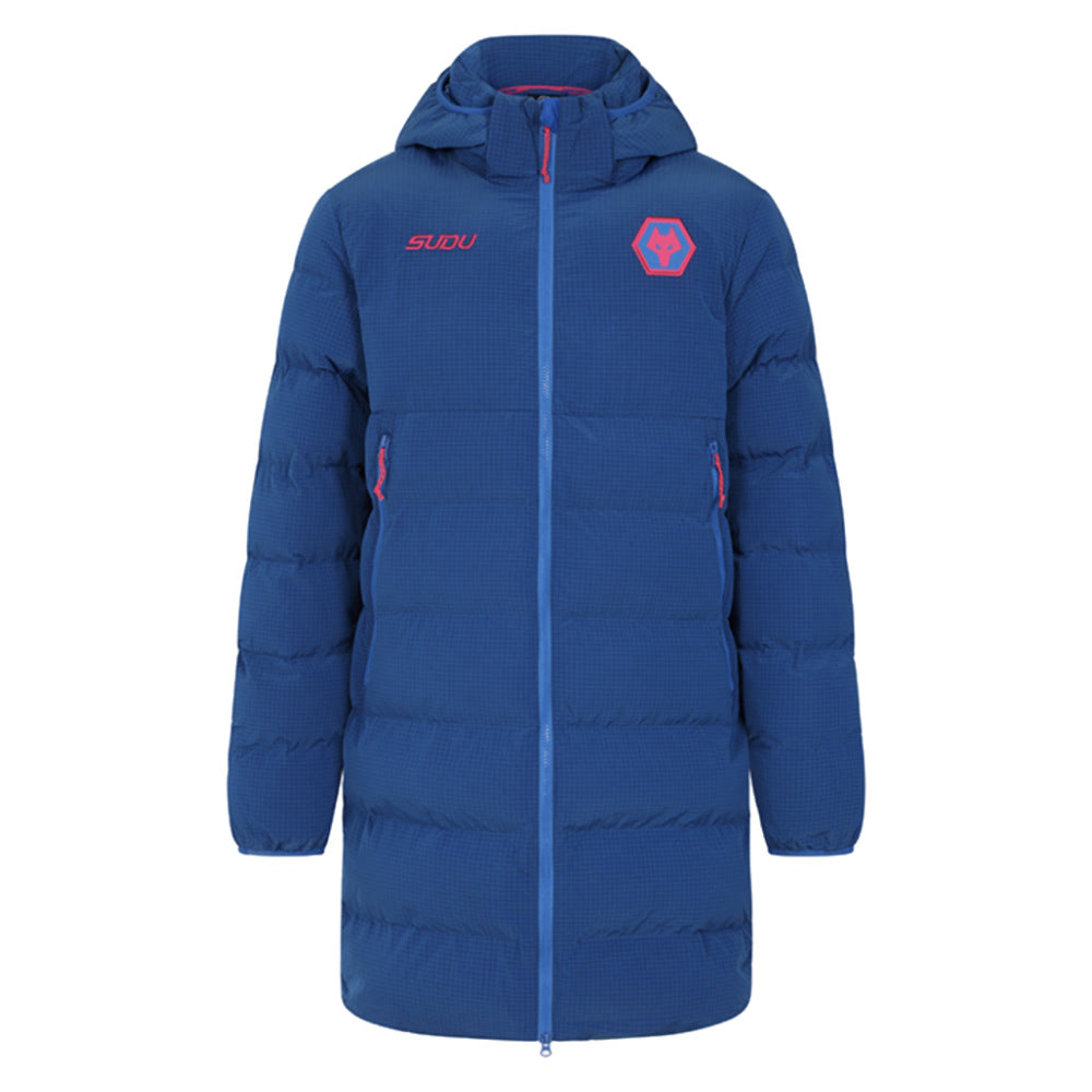 2025-2026 Wolves Training Long Bench Jacket (Lapis Blue)_0