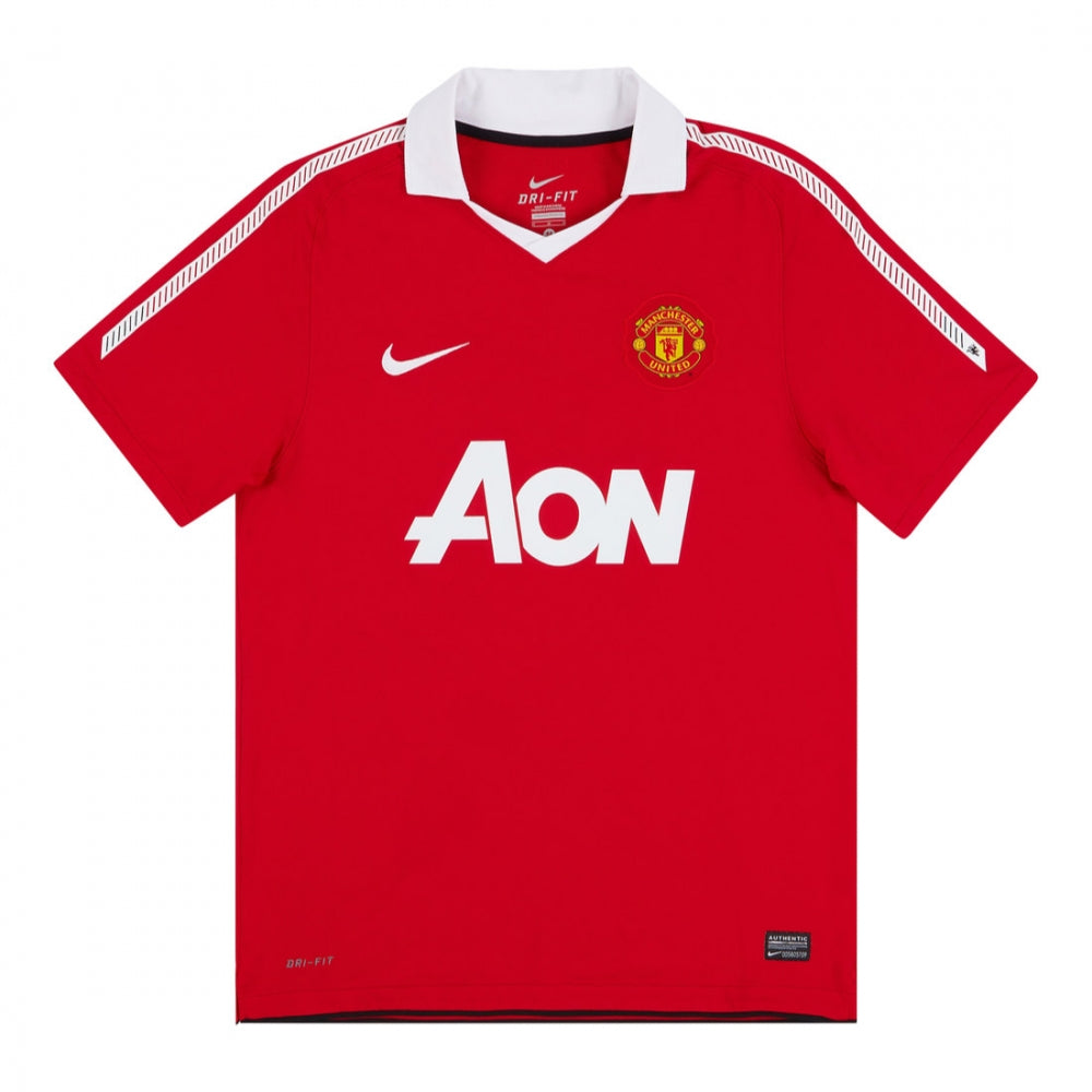 Manchester United 2010-11 Home Shirt (L) Scholes #18 (Excellent)_1