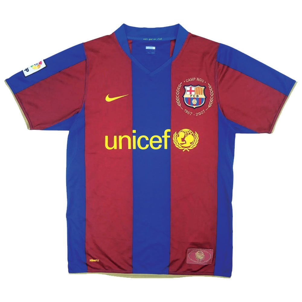 Barcelona 2007-08 Home Shirt (XL) (Excellent)_0