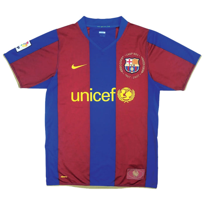 Barcelona 2007-08 Home Shirt (XL) (Excellent)