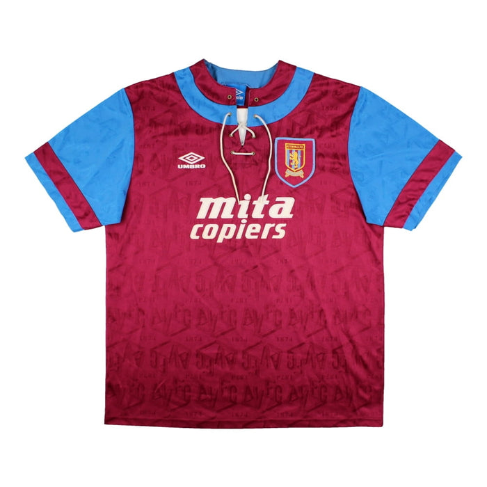 Aston Villa 1992 Home Shirt (XL) (Excellent)