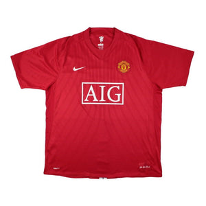 Manchester United 2007-2009 Home Shirt (Ronaldo 7) ((Very Good) XL)_1