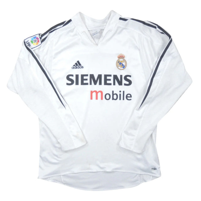 Real Madrid 2004-05 Long Sleeve Home Shirt (M) (Excellent)_0