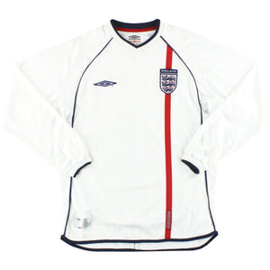 England 2001-03 Long Sleeve Home Shirt (M) (Fair)_0