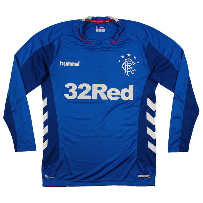 Rangers 2018-19 Long Sleeve Home Shirt (XS) (Good)