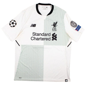 Liverpool 2017-18 Away Shirt (CL Patches) (L) Salah #11 (Very Good)_1